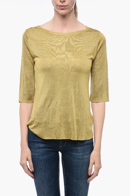 ArchivioB Viscose Sweater with 3/4 Sleeves S Standard size Casual Formal Business