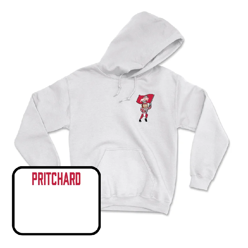 Women's Gymnastics White Brutus Hoodie - Emma Pritchard Hoodie with Turtle Neck Cozy Winter