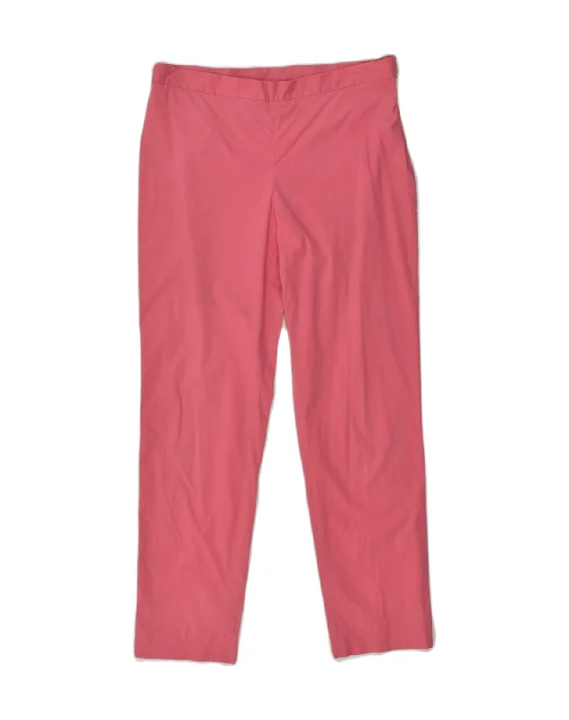MOSCHINO Womens Slim Suit Trousers UK 12 Medium W32 L28 Pink Cotton Trousers Canvas Durable MOSCHINO Womens Slim Suit Trousers UK 12 Medium W32 L28 Pink Cotton Trousers Canvas Durable