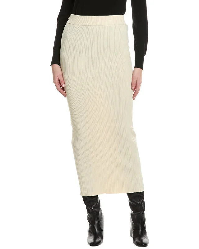 Kenneth Cole Sweater Skirt Ribbed Striped Patterned