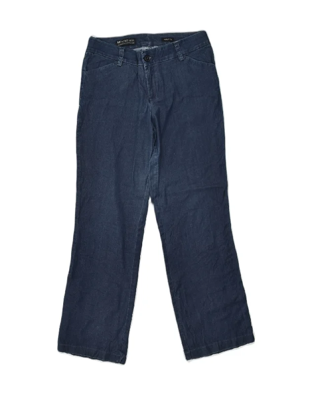 LEE Womens Modern Straight Casual Trousers US 12 Large W32 L31 Navy Blue Trousers cozy comfortable LEE Womens Modern Straight Casual Trousers US 12 Large W32 L31 Navy Blue Trousers cozy comfortable