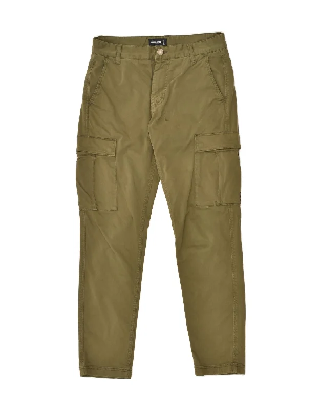 PULL & BEAR Womens Slim Cargo Trousers W30 L28 Khaki Trousers sophisticated sleek