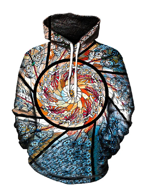 Stained Glass Pullover Hoodie Hoodie with Sequins Glamorous Eye-catching