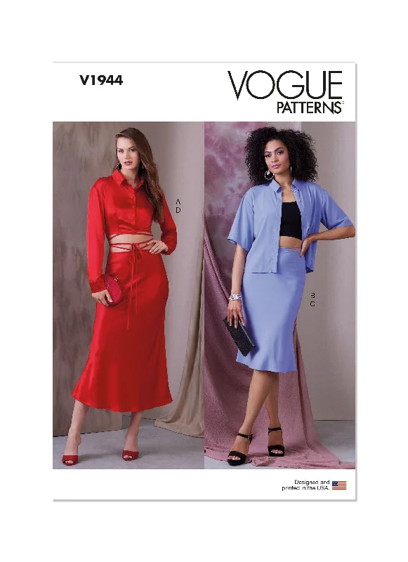Vogue V1944 Misses' Tops and Skirts lace skirt delicate