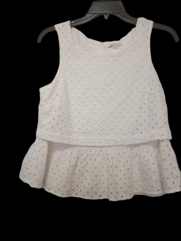CATO Established 1846 Eyelet Tank Top Womens Size S White strappy tank top