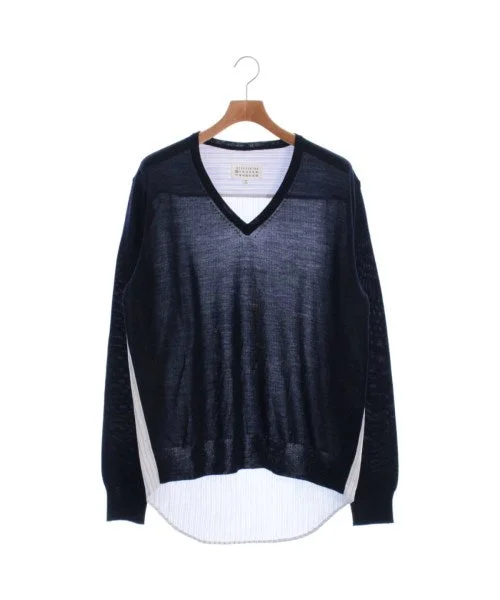 Maison Margiela Sweaters Mesh Blend Leather Blend Suede Blend