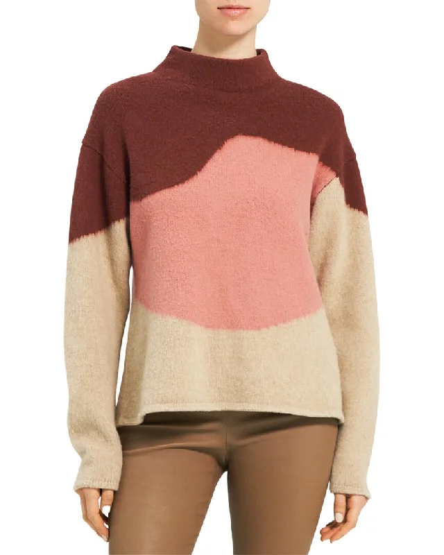 Theory Intarsia Cashmere Sweater Layered Multi-layer Single Layer