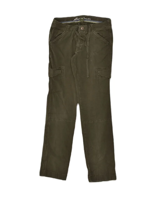 EDDIE BAUER Womens Straight Cargo Trousers US 8 Small W27 L32 Green Trousers Prom Sequined EDDIE BAUER Womens Straight Cargo Trousers US 8 Small W27 L32 Green Trousers Prom Sequined