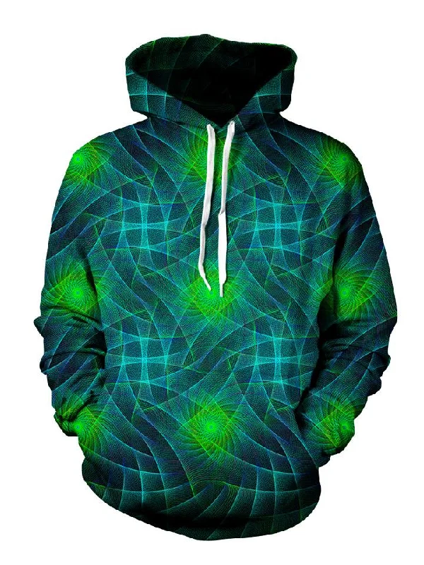 Motherboard Mandala Fractal Pullover Hoodie Hoodie with Snap Buttons Easy Quick