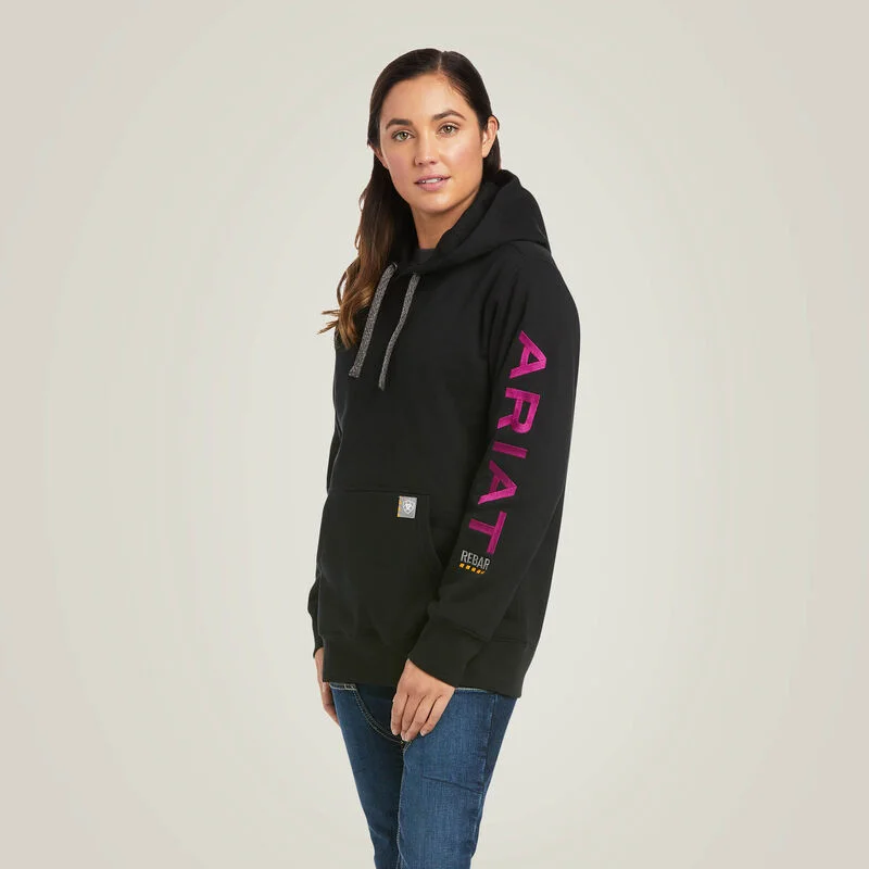 Ariat Women's Rebar Graphic Hoodie Hoodie with Hem Frayed Vintage Worn