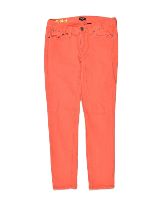 J. CREW Womens Toothpick Slim Casual Trousers W25 L27 Red Cotton Trousers Solid Black J. CREW Womens Toothpick Slim Casual Trousers W25 L27 Red Cotton Trousers Solid Black