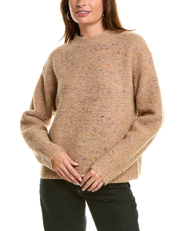 Theory Boxy Wool-Blend Sweater Velvet Chenille Corduroy