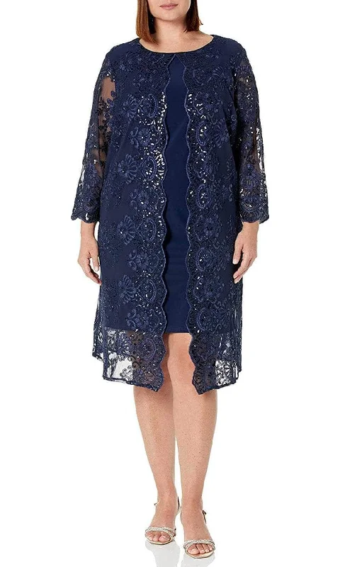 Alex Evenings 841712226 - Embroidered Jacket Dress V-Neck Jacket Boat Neck Jacket Square Neck Jacket Alex Evenings 841712226 - Embroidered Jacket Dress V-Neck Jacket Boat Neck Jacket Square Neck Jacket