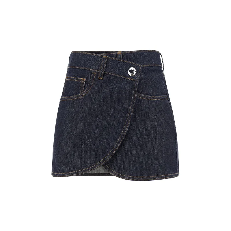 Coperni Denim Mini Skirt leather skirt refined