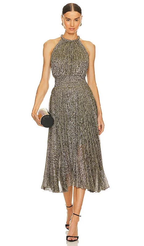 A.L.C. Renzo Ii Dress in Metallic Gold