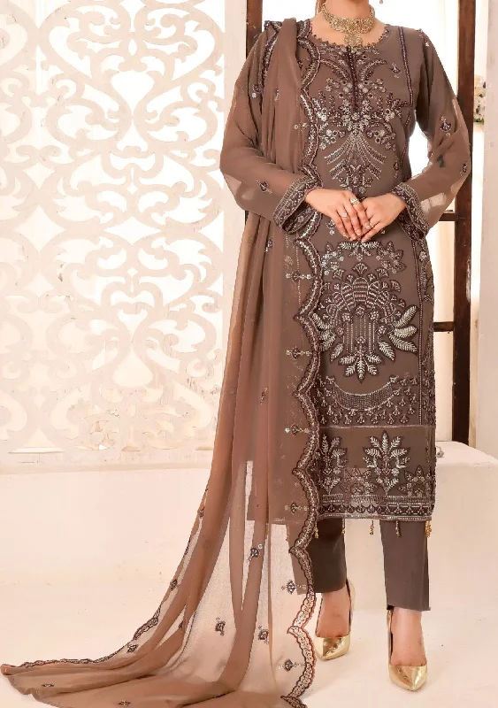 Bin Hameed Maah Rang Heavy Embroidered Chiffon Dress