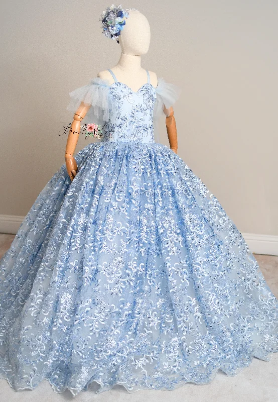 "ELOUISE" Couture Floor length gown (8 Year - 10 Year)