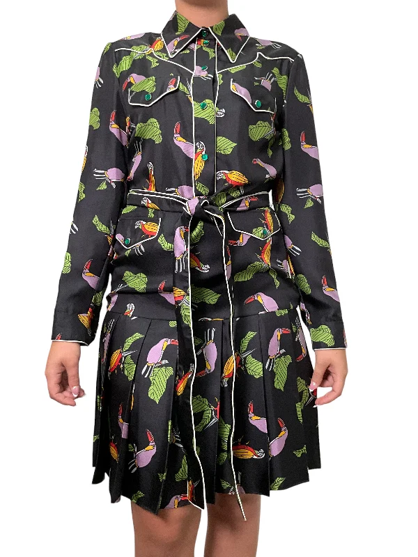 GUCCI Toucan Printed Dress Size M NEW