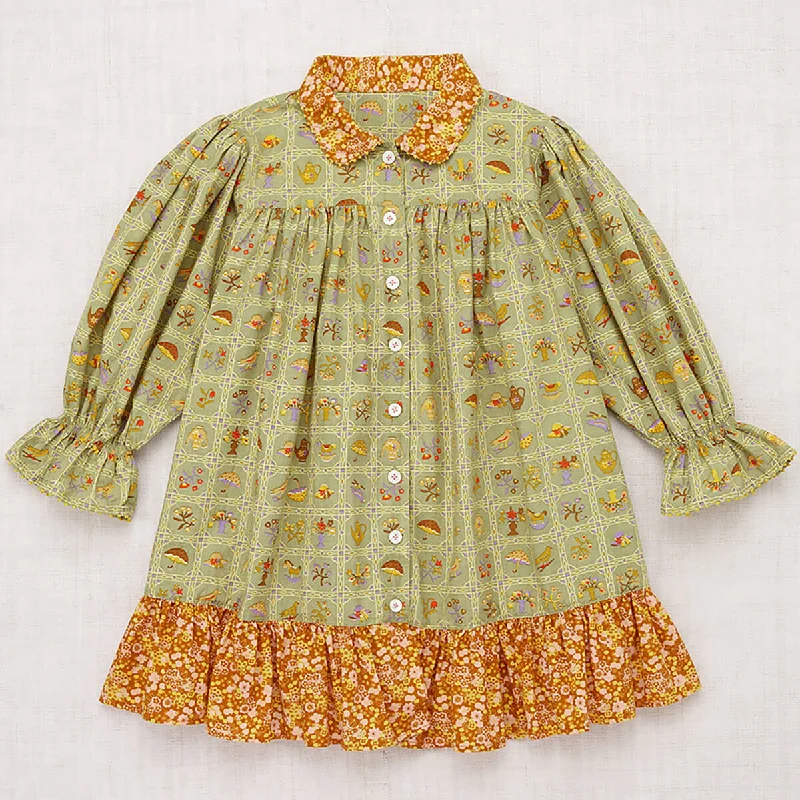 Ingrid Dress in Vert Trellis by Misha & Puff