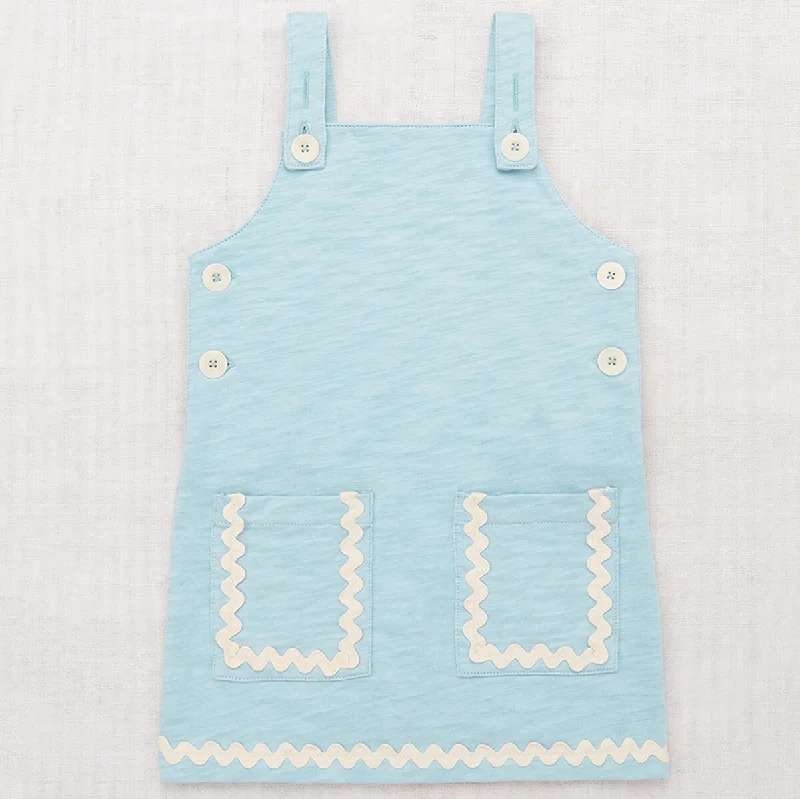 Jumbo Rickrack Swing Set Dress in Sky by Misha & Puff - Last Ones In Stock - 3-6 Years