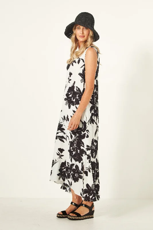 Lemon Tree Ana Dress - Black &white Print