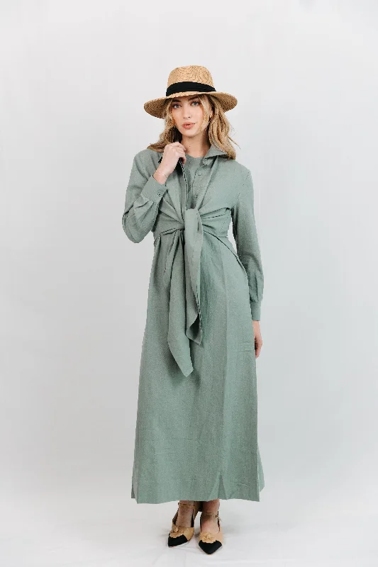 Mara Sage Dress Set