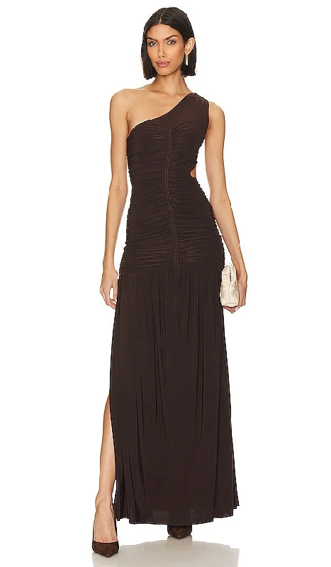 MISA Los Angeles Samsara Dress in Brown