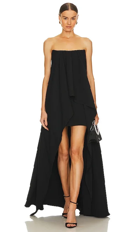 NBD Devina High Low Gown in Black