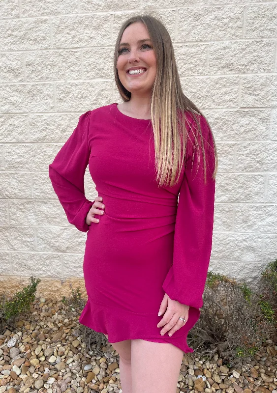Perfect Date Cranberry Dress