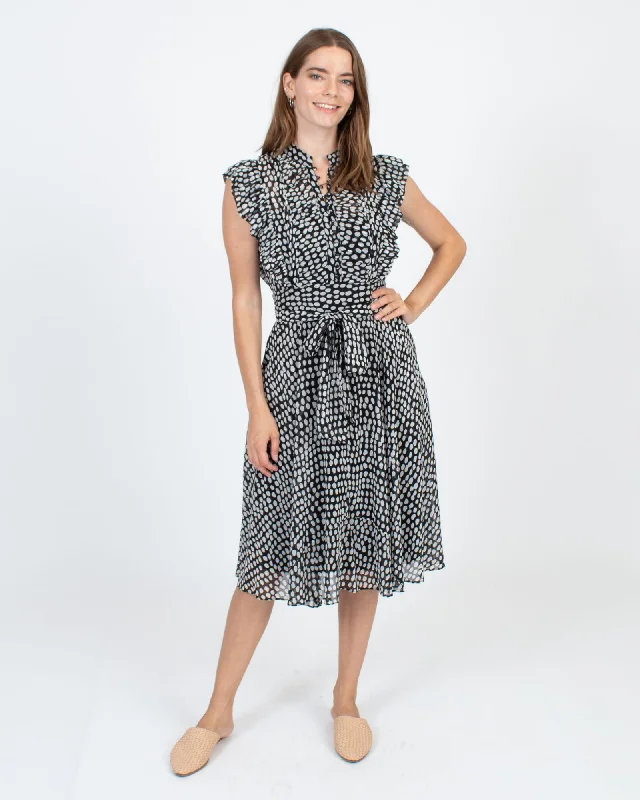 "Saffra" Printed Ruffle Dress