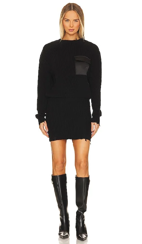 SER.O.YA Daniella Dress in Black