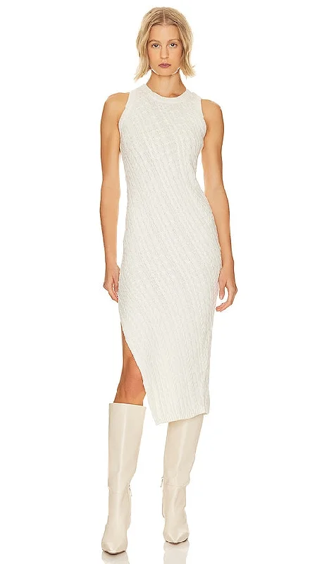 Stitches & Stripes Liv Bias Dress in White