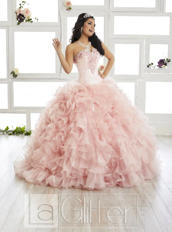 Strapless Ruffled Dress by House of Wu LA Glitter 24015