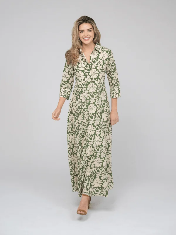 The Alexa Dress | Green Flower Power