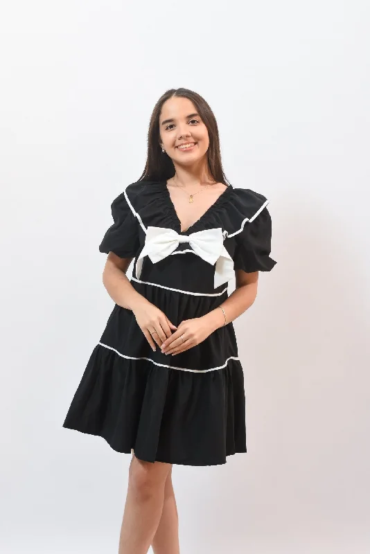 The Pretty Ribbon Dress Black
