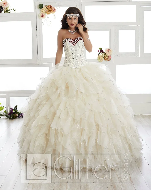 Two-Piece Ruffled Dress by House of Wu LA Glitter 24010