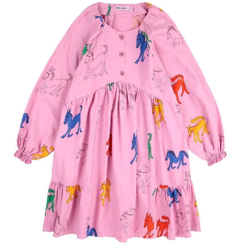 Wonder Horse AOP Woven Dress by Bobo Choses