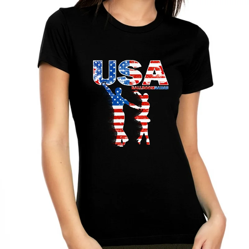 Ballroom Dancer T-Shirt for Women Ballroom Dancing Tee Ballroom Dance Gift USA Dancewear Latin Dance Shirt Zippered Buttoned Snapped Ballroom Dancer T-Shirt for Women Ballroom Dancing Tee Ballroom Dance Gift USA Dancewear Latin Dance Shirt Zippered Buttoned Snapped