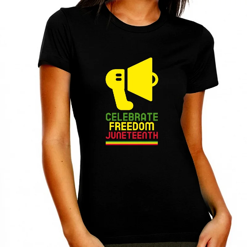 Black History T-shirt for Women Freedom Day Womens Black Pride Tee Beaded Sequined Faux Fur Black History T-shirt for Women Freedom Day Womens Black Pride Tee Beaded Sequined Faux Fur