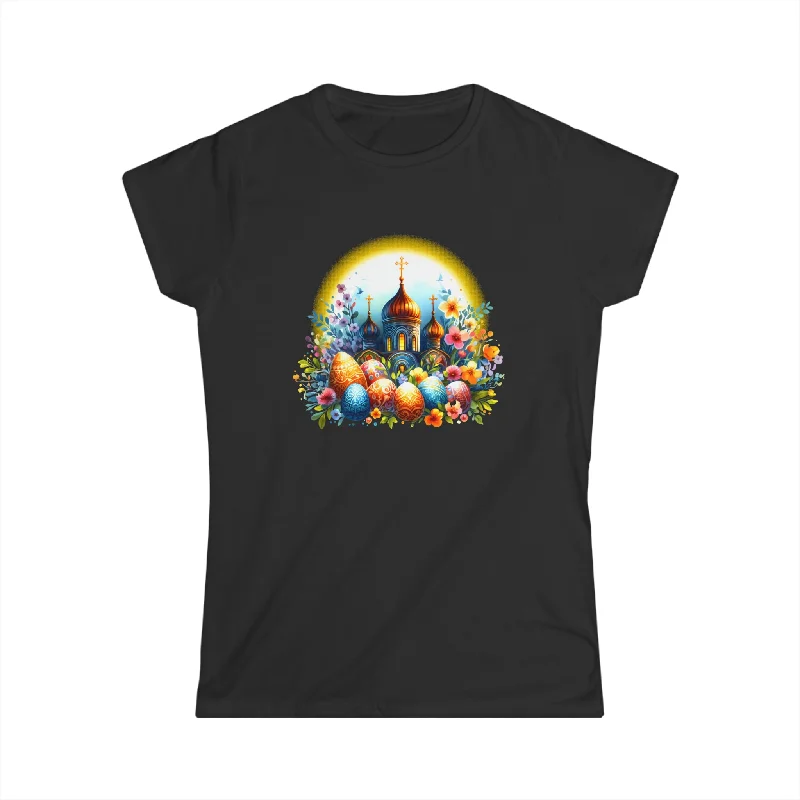 Christ is Risen Russian Greek Eastern Orthodox Pascha Easter Shirts for Women V-Neck T-Shirt Long Sleeve Cotton Christ is Risen Russian Greek Eastern Orthodox Pascha Easter Shirts for Women V-Neck T-Shirt Long Sleeve Cotton