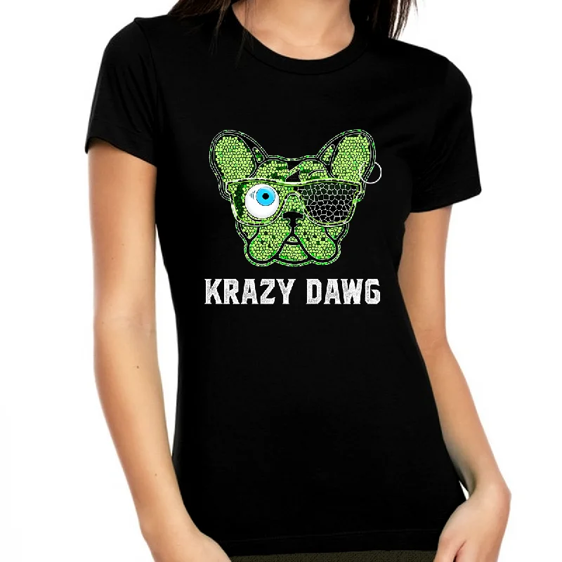 Crazy Dog Shirt - Dog Mom Shirt - Dog Shirts for Women Dog Mom Gifts for Women Dog Lover Shirts Spandex Blend Rayon Blend Denim Blend Crazy Dog Shirt - Dog Mom Shirt - Dog Shirts for Women Dog Mom Gifts for Women Dog Lover Shirts Spandex Blend Rayon Blend Denim Blend