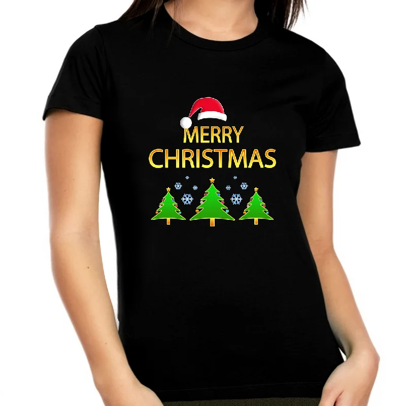 Funny Plus Size Christmas Shirts for Women Cool Christmas Clothes for Family Merry Christmas Shirt Embroidered Appliqued Beaded Funny Plus Size Christmas Shirts for Women Cool Christmas Clothes for Family Merry Christmas Shirt Embroidered Appliqued Beaded