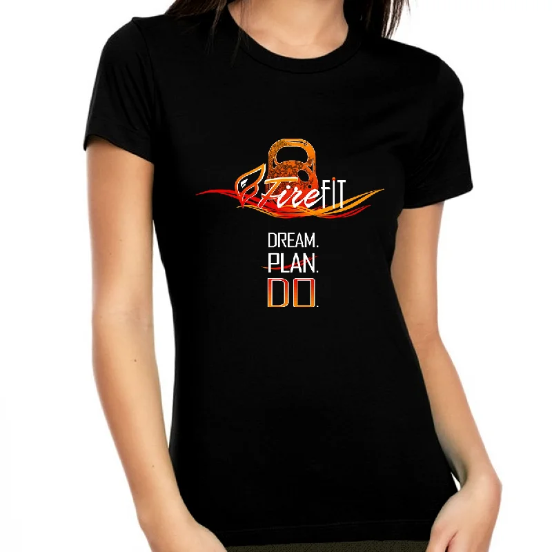 Graphic Tees for WOMEN and TEENS - Funny Workout Tops for WOMEN Vintage Casual Workout Shirts - Dream Plan DO Cotton Fabric Linen Fabric Terry Fabric Graphic Tees for WOMEN and TEENS - Funny Workout Tops for WOMEN Vintage Casual Workout Shirts - Dream Plan DO Cotton Fabric Linen Fabric Terry Fabric