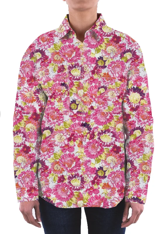 Hard Slog Ladies Belle Half Placket L/S Shirt - Pink - H3W2101169 Graphic T-Shirt Round Neck Polyester Hard Slog Ladies Belle Half Placket L/S Shirt - Pink - H3W2101169 Graphic T-Shirt Round Neck Polyester
