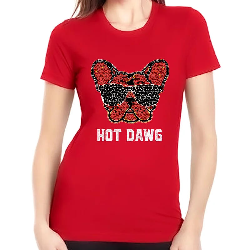 Hot Dog Shirt - Dog Mom Shirt - Red Dog Shirts for Women Dog Mom Gifts for Women Dog Lover Shirts Real Fur Shearling Chenille Hot Dog Shirt - Dog Mom Shirt - Red Dog Shirts for Women Dog Mom Gifts for Women Dog Lover Shirts Real Fur Shearling Chenille