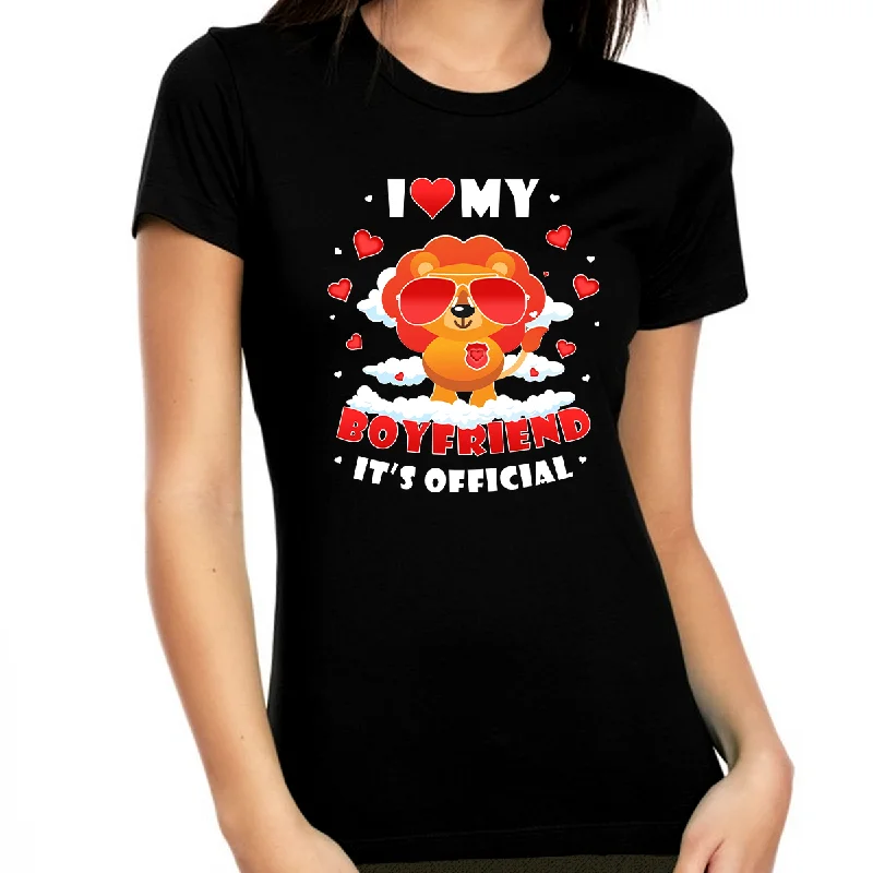 I Love My Boyfriend Shirt Heart Shirts for Women Valentines Shirt Valentines Day Gifts for Her Fitted T-Shirt Seamless Stretchy I Love My Boyfriend Shirt Heart Shirts for Women Valentines Shirt Valentines Day Gifts for Her Fitted T-Shirt Seamless Stretchy
