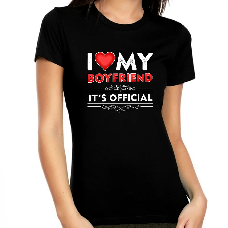 I Love My Boyfriend Shirt Valentines Day Cute Valentines Shirt Valentines Day Gifts for Her V-Neck T-Shirt Long Sleeve Cotton I Love My Boyfriend Shirt Valentines Day Cute Valentines Shirt Valentines Day Gifts for Her V-Neck T-Shirt Long Sleeve Cotton