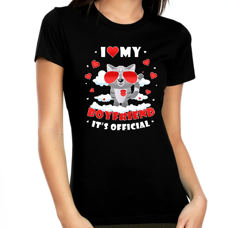 I Love My Boyfriend Tees Valentines Day Shirts Women I Heart Shirt Valentines Day Gifts for Her Zippered Front Buttoned Front Snap Front I Love My Boyfriend Tees Valentines Day Shirts Women I Heart Shirt Valentines Day Gifts for Her Zippered Front Buttoned Front Snap Front