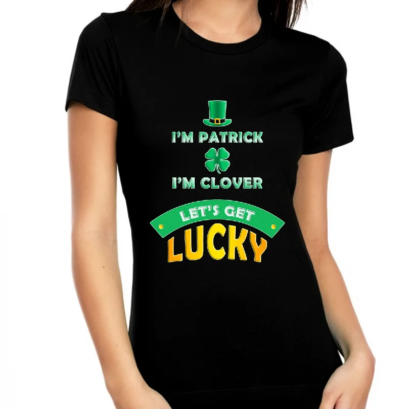 Irish Shirt for Women St Patricks Day T-Shirt Saint Patrick's Shamrock Shirts Kiss Me Irish Top Embroidered Appliqued Beaded Irish Shirt for Women St Patricks Day T-Shirt Saint Patrick's Shamrock Shirts Kiss Me Irish Top Embroidered Appliqued Beaded