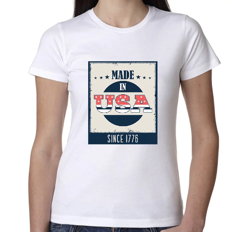 July 4th Shirts for Women Womens 4th of July Shirts Patriotic Made in USA Vintage American Shirts Seamless Knitted Crochet July 4th Shirts for Women Womens 4th of July Shirts Patriotic Made in USA Vintage American Shirts Seamless Knitted Crochet